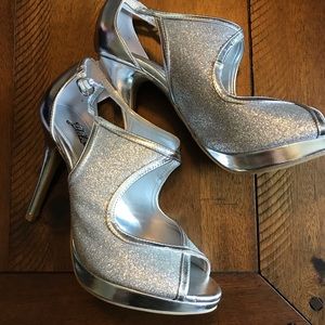 Grey Glitter Heels